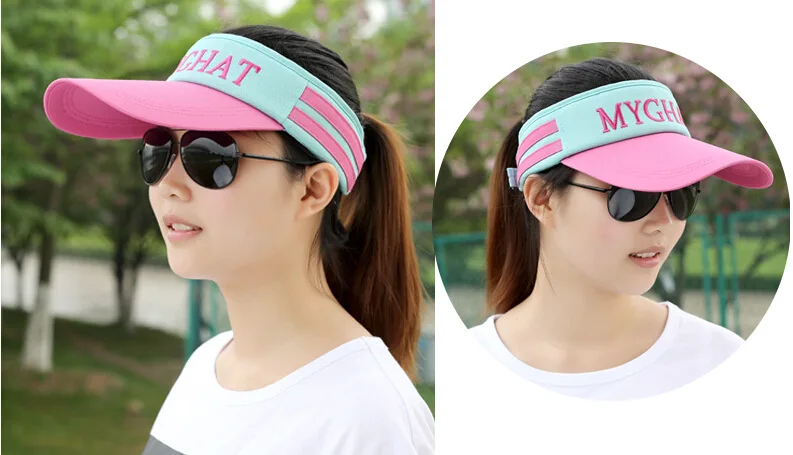 sun visor caps men women sun visor hat outdoor summer black white visors for women  (7)