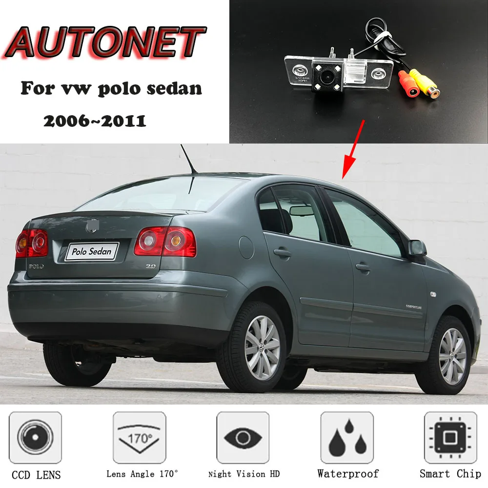 Камера заднего вида AUTONET для Volkswagen VW polo sedan 2006 2007 2008 2009 2010 2011 камера ночного