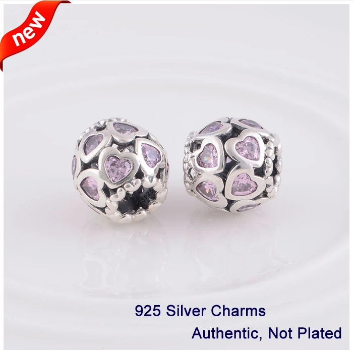 L339 Новые Аутентичные стерлингового серебра 925 оригинальные бусины сердце талисманы женские ювелирные изделия Подходит Pandora браслет самодельный