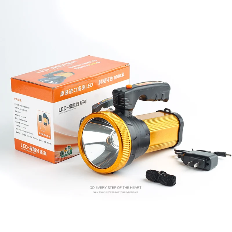 

LED Rechargeable Flashlight Super Bright Searchlight Handheld Portable Spotlight ALI88