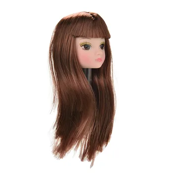 

1Pcs DIY Fashion Big Eye Doll Toys Head brown Hairs For Barbie Doll Child Girl' BestGift