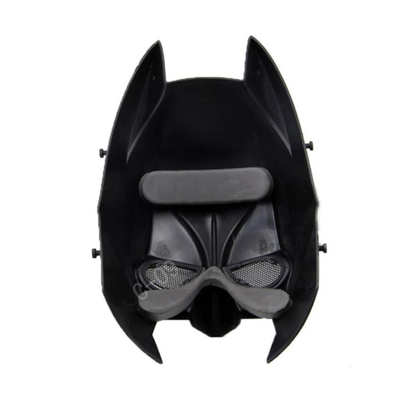 4Black Mask Halloween Batman Full Face Tactical looking Airsoft Paintball Mask CS Wargame Face Protector Ski Masks In Party