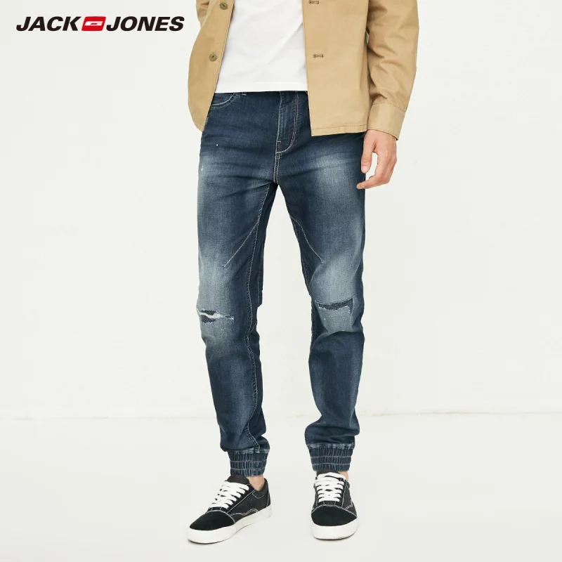 JackJones Men's Style Ripped Patch Jeans J|218332552 JackJones Men's Style Ripped Patch Jeans J|218332552