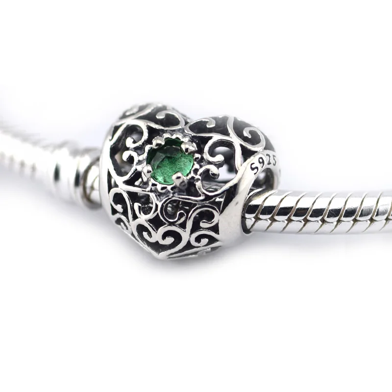 pandora charm with emerald pandora charm with emerald