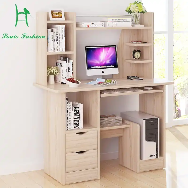 Computer schreibtisch mit eine einfache moderne desktop bücherregal