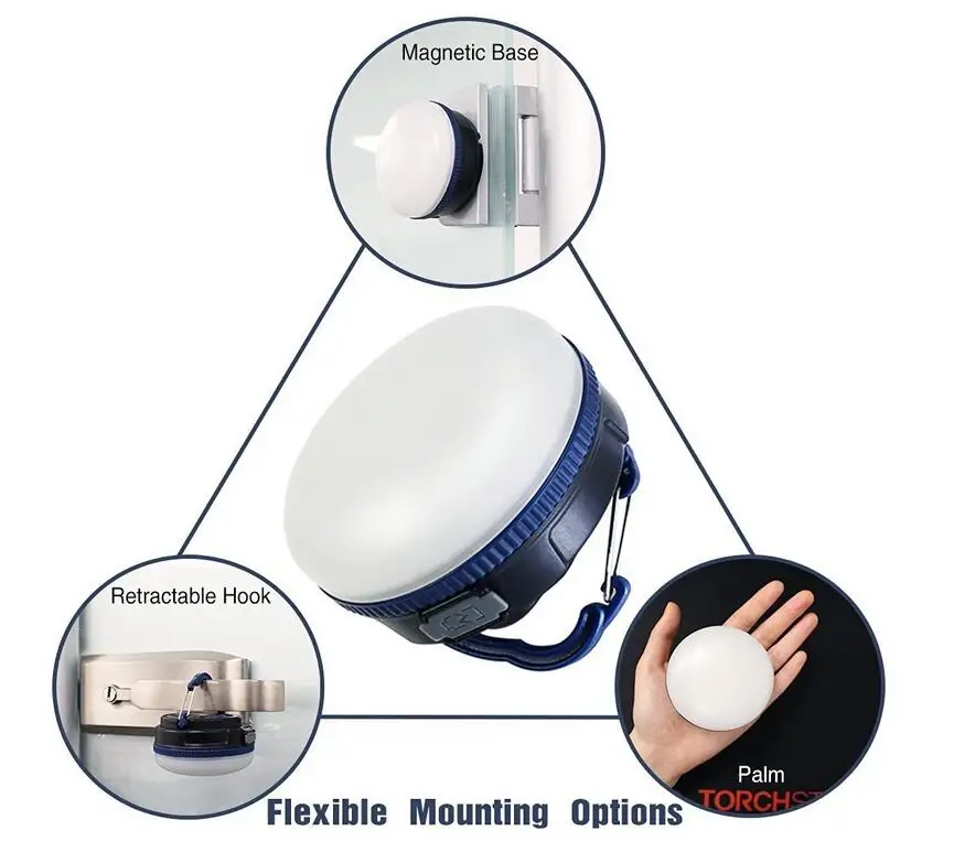 Rechargeable Camping Lantern 5 LED Tent Night Light Portable Ultra Bright Camp Waterproof Gadgets Lamp Flashlights Power Bank