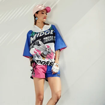 

Women's Suit Summer light Stitching 2 piece set Fahion Tracksuit For Women Casual Sportwear Hip Hop Two Piece Set Harajuku Suits