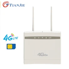 Tianjie 300 Мбит/с беспроводной 4G LTE CPE разблокировка Модем Wifi Router поддержка подключения внешних антенн с слотом для sim-карты и портом LAN