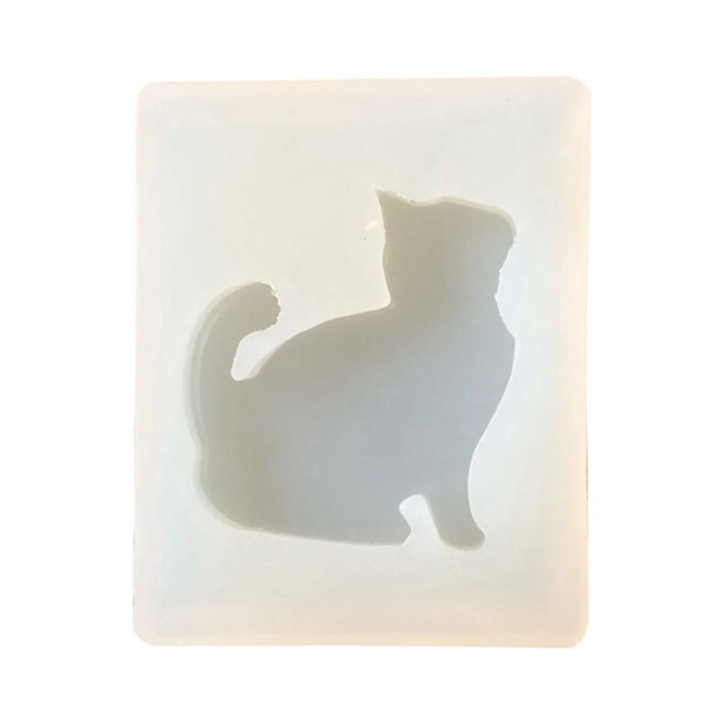 

DIY Silicone Mold Cat Model UV Glue AB Diamond Crystal Drops of Glue Pendant