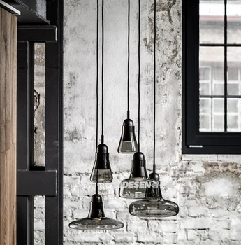 

Modern Loft Apartment Led Pendant Light Art Smoke Shadow Dining Room Bar Hanging Light Study Cafe Decro Light Free Shipping