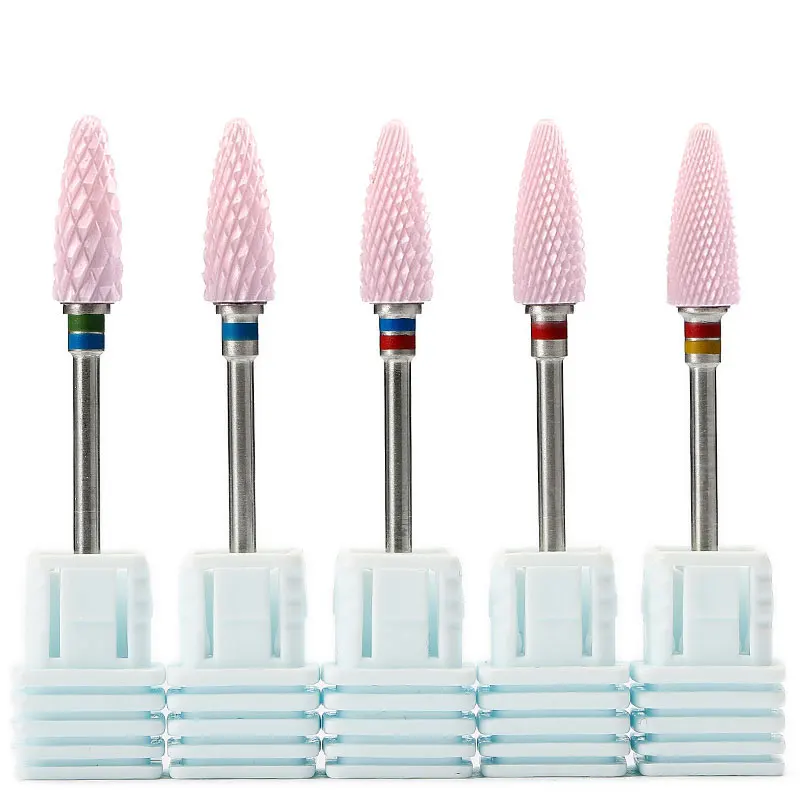 

Pink Ceramic Nail Drill Bits For Electric Nail Drill Manicure Machine Nail file Electric Manicure Drill Accessory Nail Cutter