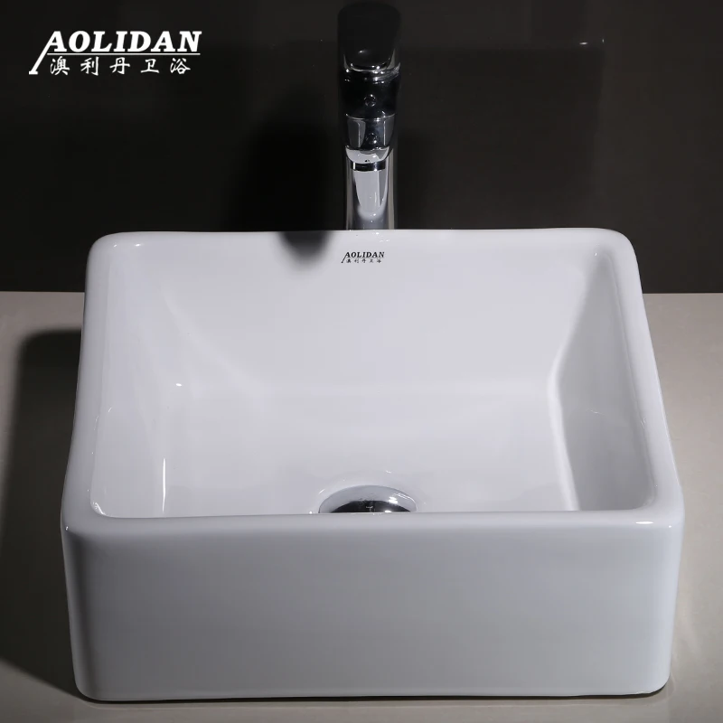 

2017 Shampoo Sinks Promotion New Rectangular Shampoo Sinks Polished Sink Washbasin Bathroom Basin Wash Square Ceramic Art Tub