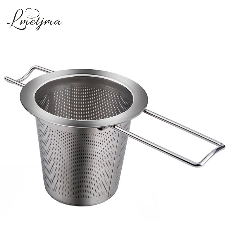 LMETJMA Reusable Stainless Steel Tea Strainer Infuser Filter Basket