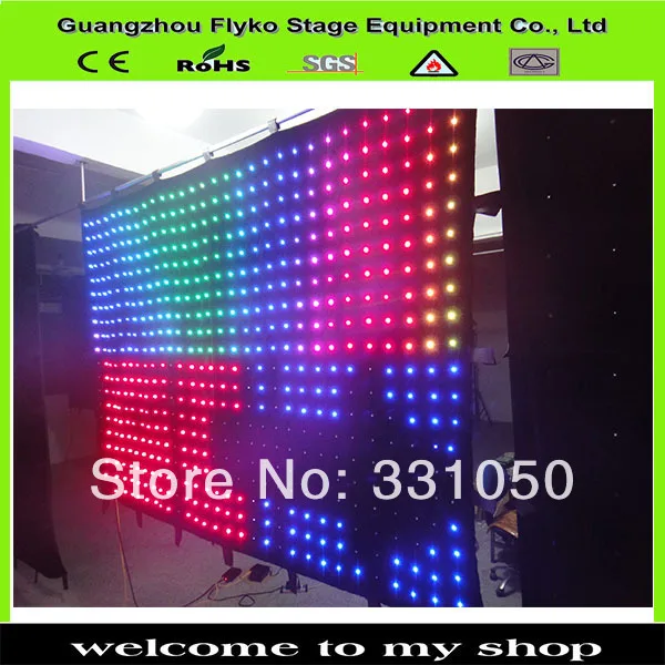 p10 2x3m 600pcs lamps fireproof PC control led video curtain | Освещение