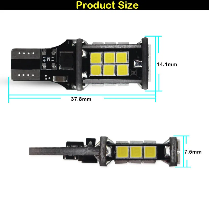 IJDM автомобиля Mustang светодиодный CANBUS яркий 6000 K белый 24SMD 3030 12 V T15 921 светодиодный для 2005-2009 Ford Mustang обратный освещению номерного знака