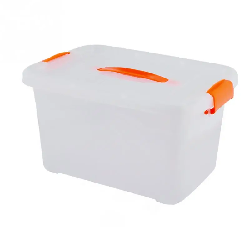 Прозрачная коробка для хранения домашняя Полезная прозрачная пластиковая маленькая/Большая/средняя Коробка Для Хранения Чехол Органайзер для стола Прямая поставка#705