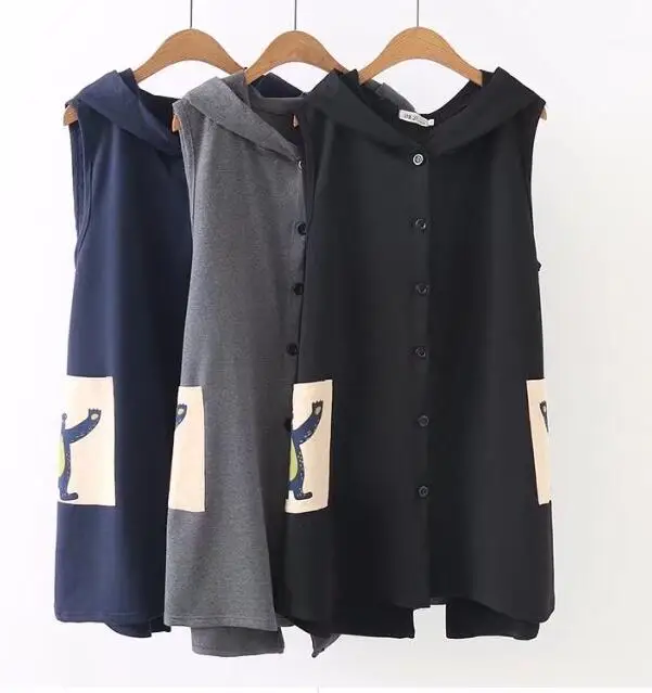 

New Fashion Spring Autumn Tops For Women Plus Size Hoodies Shirts Female Sweatshirt vest Outerwear & Coats Patchwork Large size