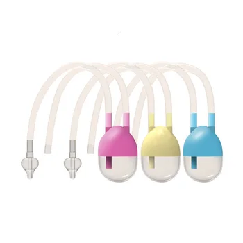 

Newborn Safety Vacuum Suction Nasal Aspirator Silicone Catheter Nose Cleaner Infants Care Flu Protections Baby Care NBB0253