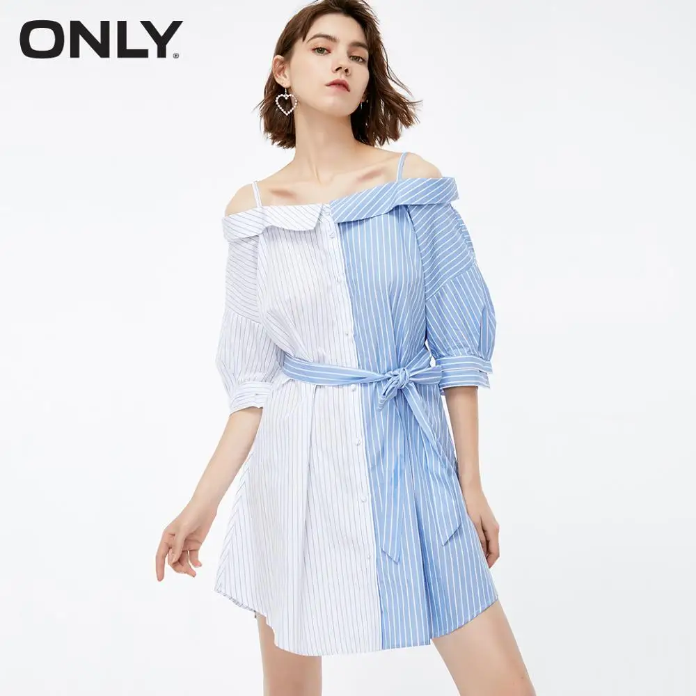 

ONLY Summer Women's Boat Neck Assorted Colors 100% Cotton Shirt |118331516