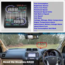 Автомобилей HUD Head Up Дисплей для Toyota Land Cruiser LC 200 LC200 2008 ~ 2015 отражающий лобовое стекло Экран вождения Экран проектор