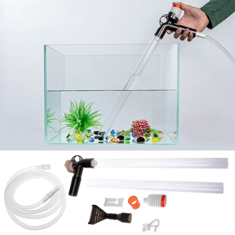 

Aquarium Fish Tank Cleaner Quick Release Aquarium Vacuum Siphon Pump-Fish Tank Drainer Gravel Cleaner Water Filter