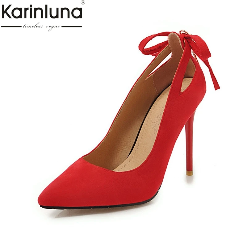 Parti De gris Des jaune Karinluna Ins Style Neuf Talons vert Grande 46 Stiletto Chaussures Classiques Hauts Taille Sexy 2019 rouge Femmes Noir Mince Flambant RRn7Uq