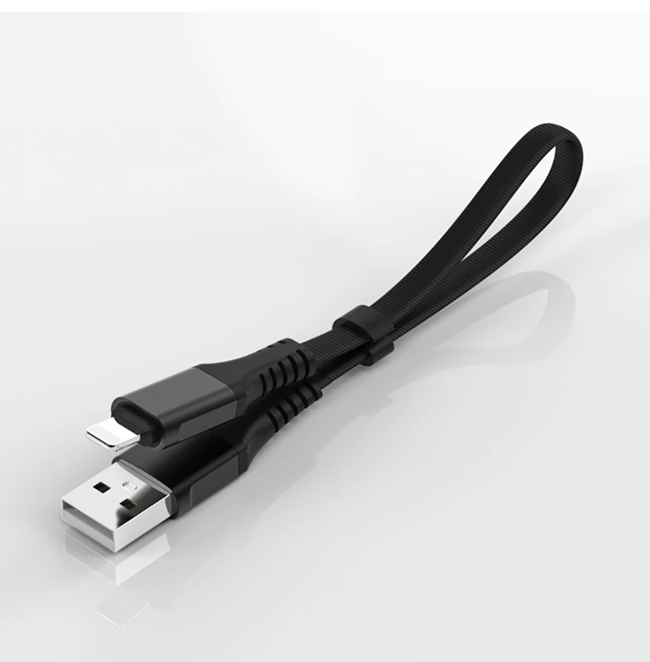 ACCEZZ USB зарядный кабель для Apple iPhone 5, 6, 7, 8 Plus, X, XR, XS, MAX, iPad, 2.4A, кабели для быстрой зарядки, шнур для передачи данных, короткий провод