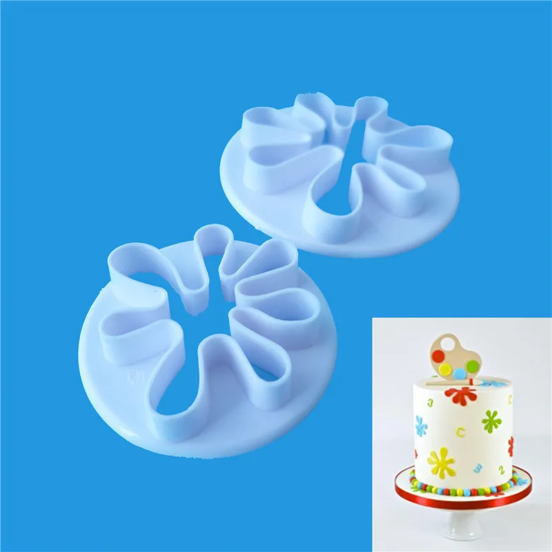 

2pcs Palm Style Cream Cake Cookie Cutter Fondant Gum Paste Cupcake Toppers Mold Biscuit Baby kids Gift Cake Decorating Tool