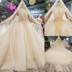 AIJINGYU необычное свадебное платье, недорогое кружевное Роскошное болеро со звездами, свадебное платье