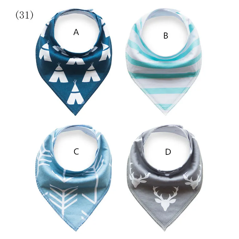 

Teepee +Chevron + Tree + Rein-deer / Bandana Bibs princess girl / 4pcs/set
