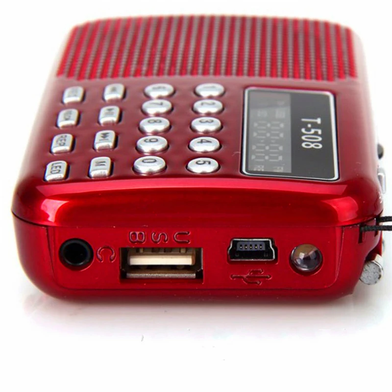 Стерео fm-радио Динамик USB TF Мирко для iPhone Tablet PC MP3 мини Портативный Перезаряжаемые радио Динамик цифровой светодиодный дисплей