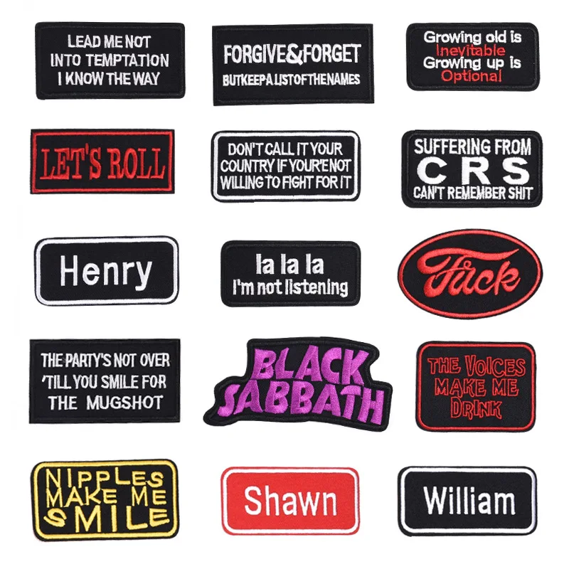 Motorcycle Mc Ride Bike Punk Style Smile Funny Saying Patches ...
