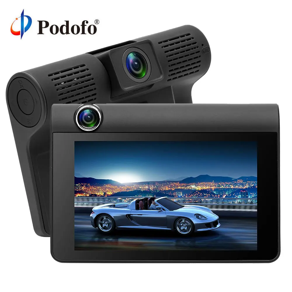 

Podofo 4.0" Car DVR Camera Video Recorder Rear View Auto Registrator Two Cameras Dash Cam DVRS Dual Lens G-sensor Night Vision