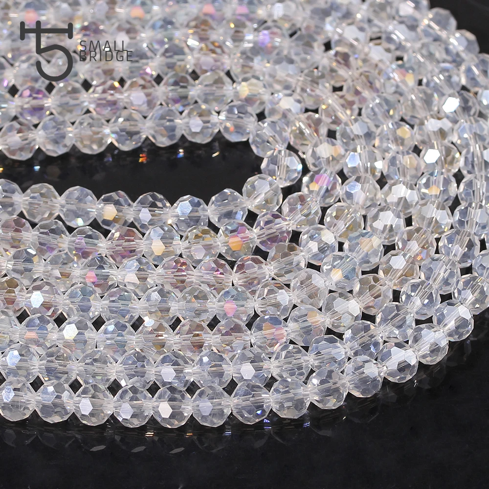 Бусины прозрачные граненые из австрийского стекла 6/8 мм|beads cristal|glass round beadsround beads |