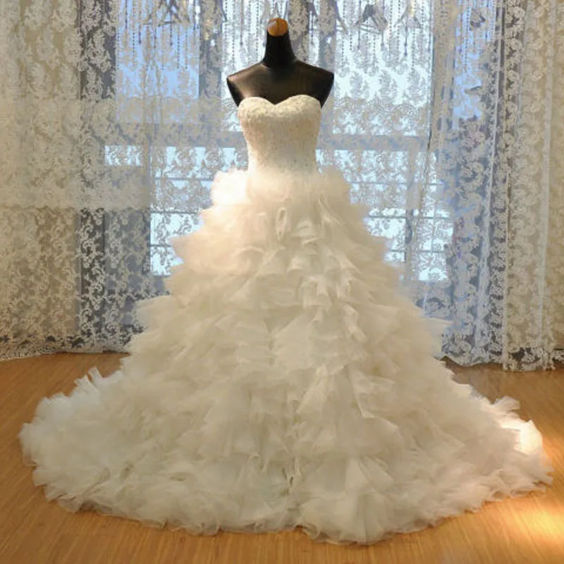 Роскошные платья невесты на лето 2019 Casamento бальное платье Милое Свадебное