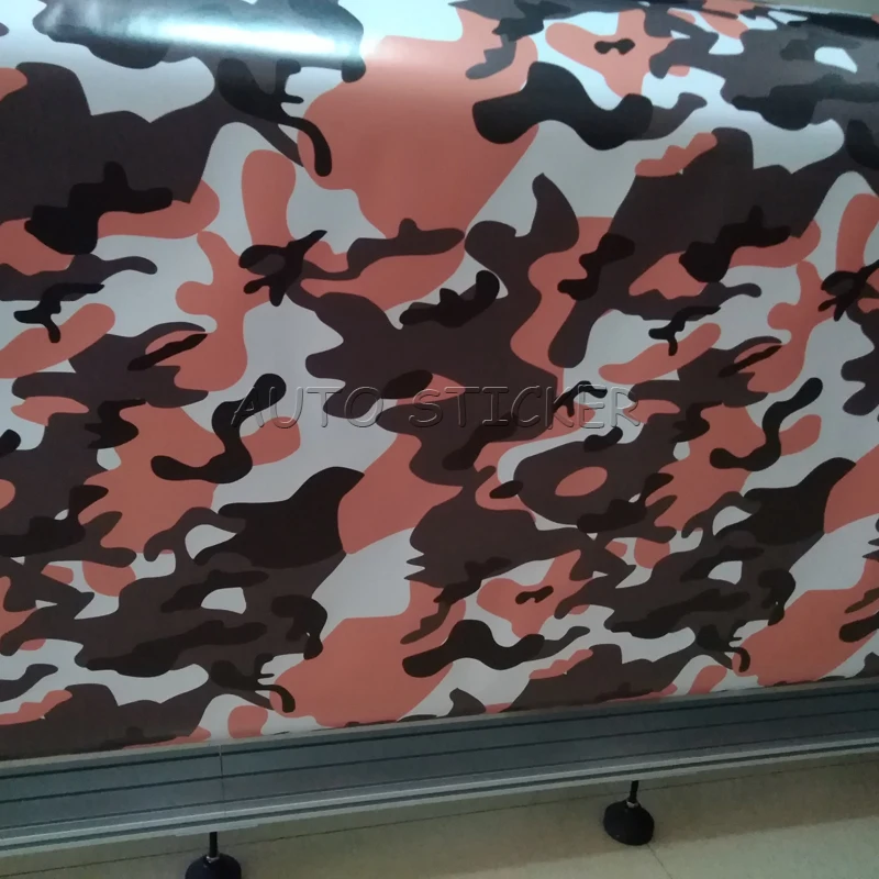 orange black white camo vinyl 4