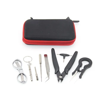 

New Mini Tweezers Pliers Wire Heaters Kit Coil Jig Winding For Packing Electronic Cigarette DIY Tool Bag Accessories 2019