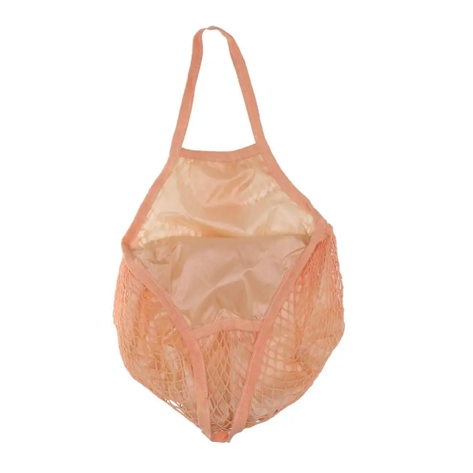 Женская сетчатая Сетчатая Сумка с двойной подкладкой многоразовая фруктовая овощная продуктовая сумка-шоппер плетеная сетка сумка через плечо