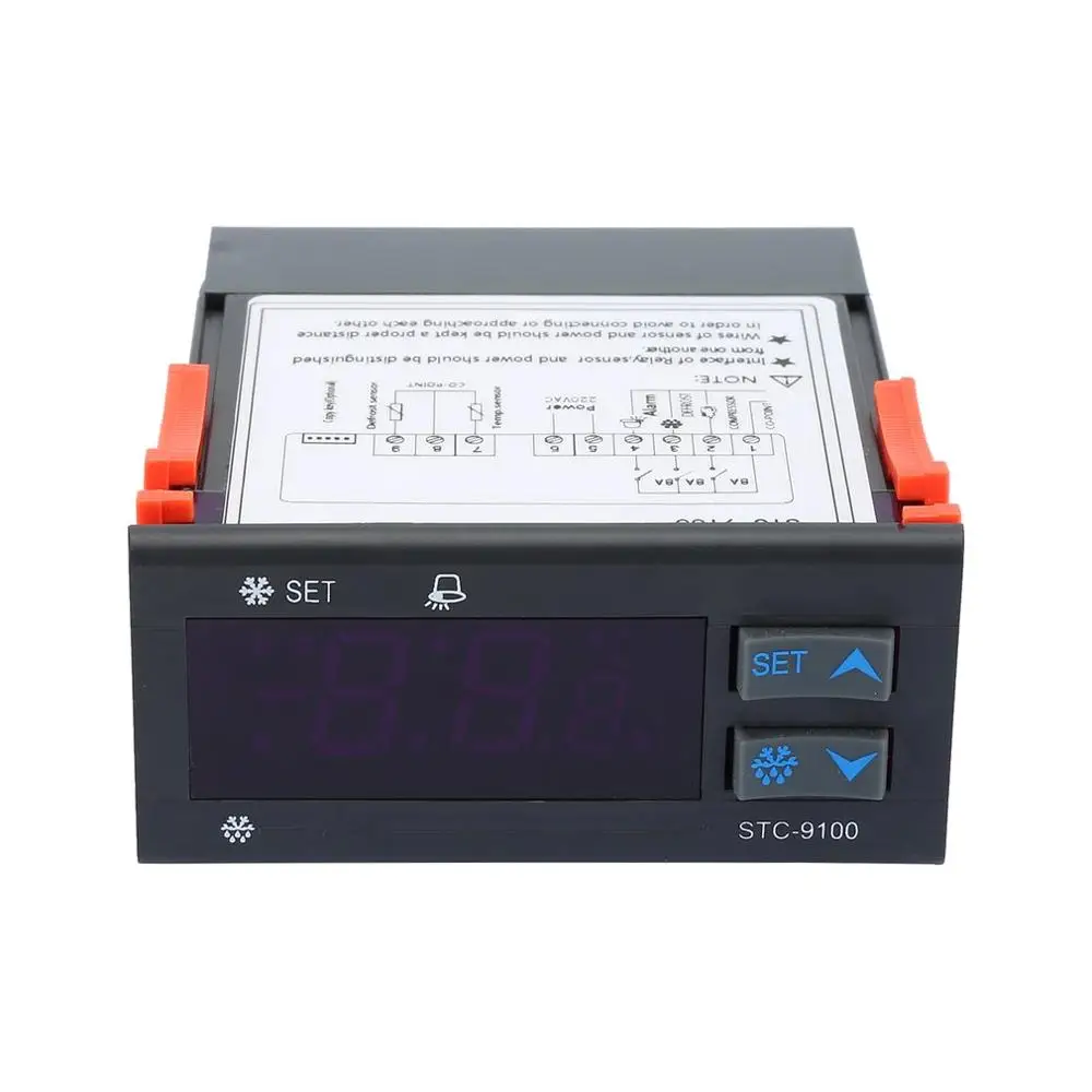 

STC-9100 Temperature Control Regulator Cold Storage Freezer Temperature Controller Cooling Frost Alarm Dual Sensor 2019 Hot Sale