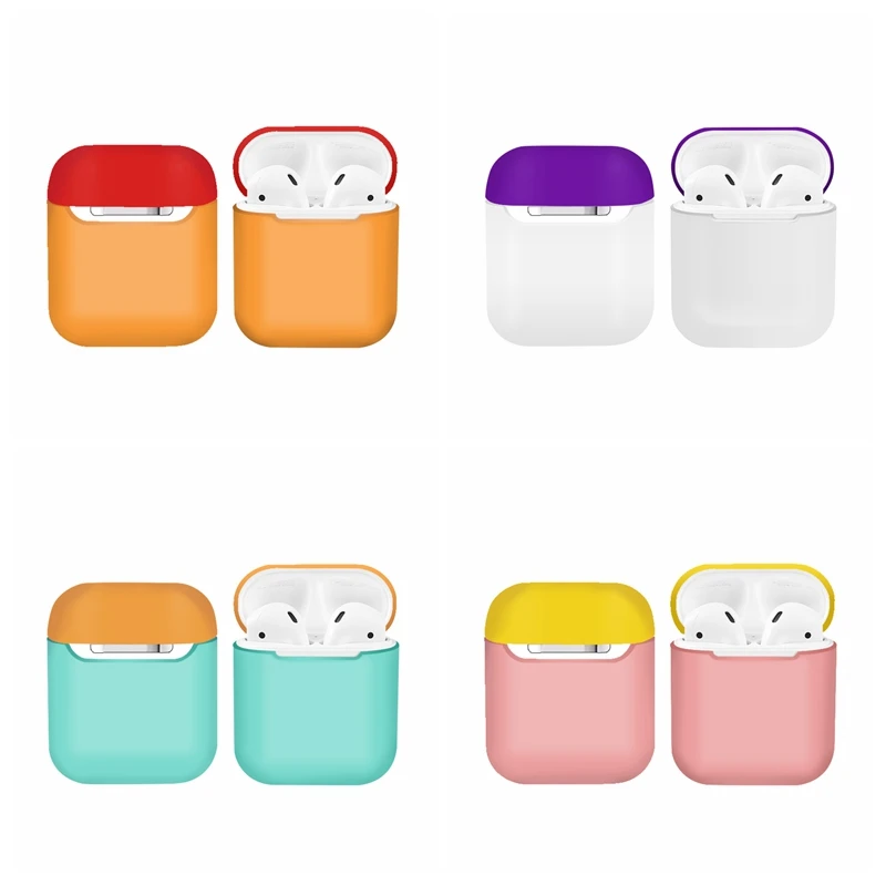 

1pcs Macaron color Bag Bluetooth Wireless Earphone Case For Apple AirPods TPU Silicone Headphones Cases for Airpods Cover