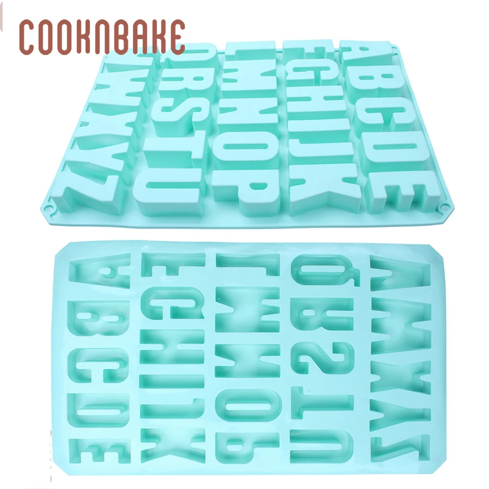 COOKNBAKE силиконовая форма с буквенным принтом для торта конфетных букв jello