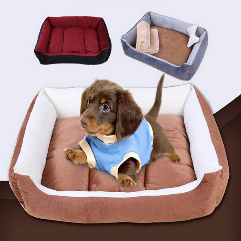 Hangat Ukuran Besar Besar Tempat Tidur Anjing Kennel Mat Lembut