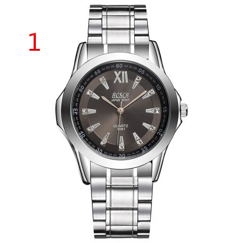 

New concept personality watch male student trend female creative cool steel belt minimalist black and white10#