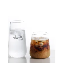 Креативные стеклянные кружки ins популярное украшение с кристаллами сочная кружка для воды с надписью 450 мл 540 мл простые чашки в европейском стиле