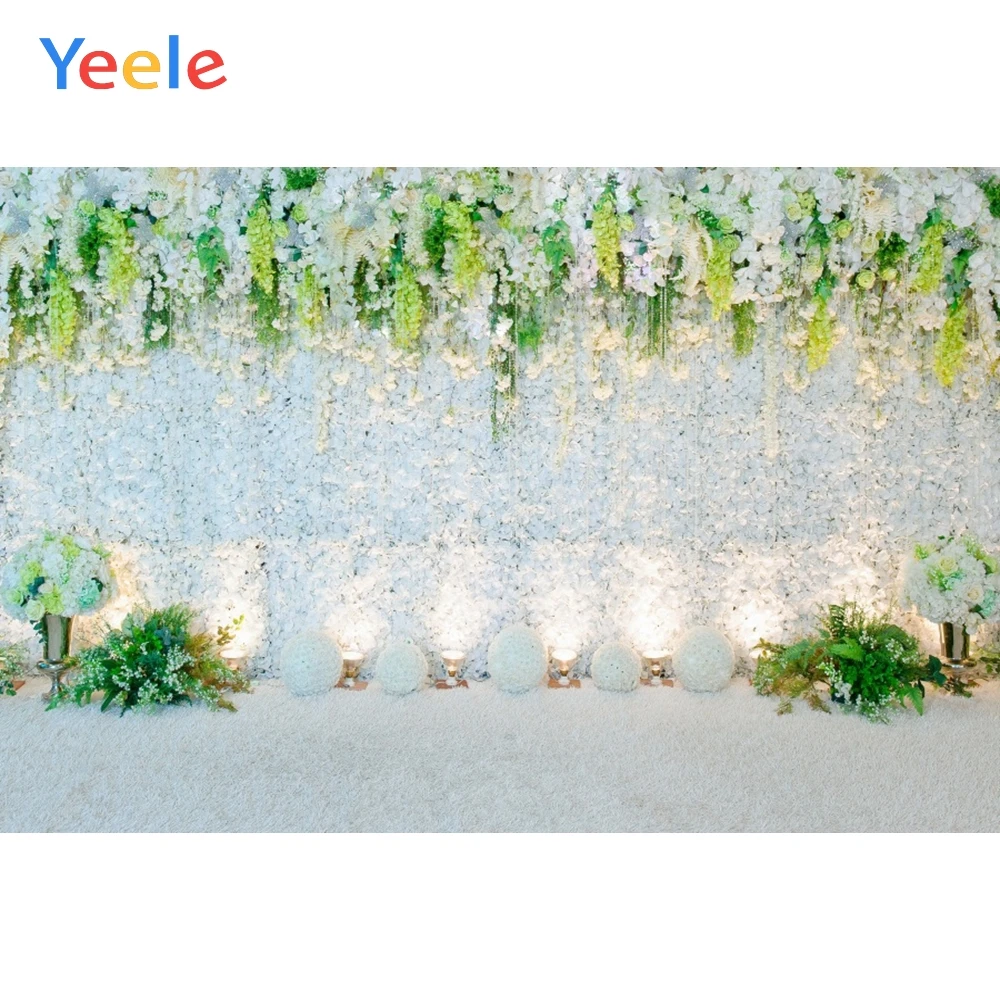 

Yeele Wedding Curtain Photocall Flower Nice Decor Photography Backdrop Personalized Photographic Background For Photo Studio