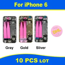 FREE DHL X 10 Chassis Full Parts for iPhone 6 6G Middle Frame Bezel Midframe Housing Battery Door Rear Case Cover Assembly Tools