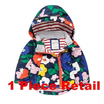 VIKITA куртки для мальчиков и девочек, детская одежда ветровка с капюшоном, верхняя одежда пальто для девочек с принтом «ЁЖ», весенне-осенняя одежда, T008 Mix - Цвет: RET009