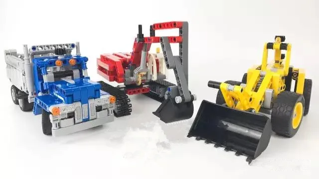 

834pcs City Technic Construction Team Fleet Excavator Bulldozer Truck 3in1 Building Block Brick Toy Compatible Lepins Figures