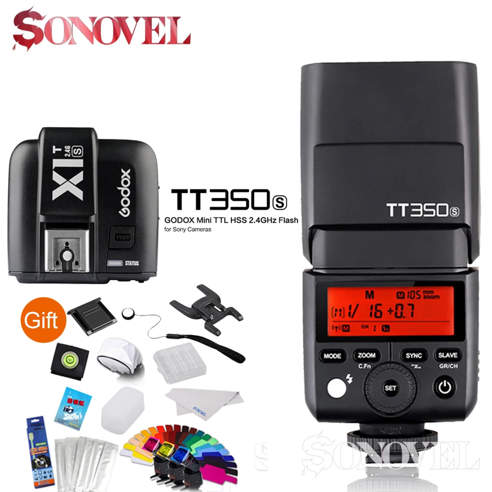 

Godox TT350S Mini Speedlite +X1T-S Transmitter TTL HSS GN36 Camera Flash for Sony Mirrorless DSLR Camera A7s A6000 A6500 Series