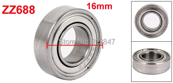 ZZ688 Dual Steel Shields Deep Groove Ball Bearing  16mmx8mmx5mm